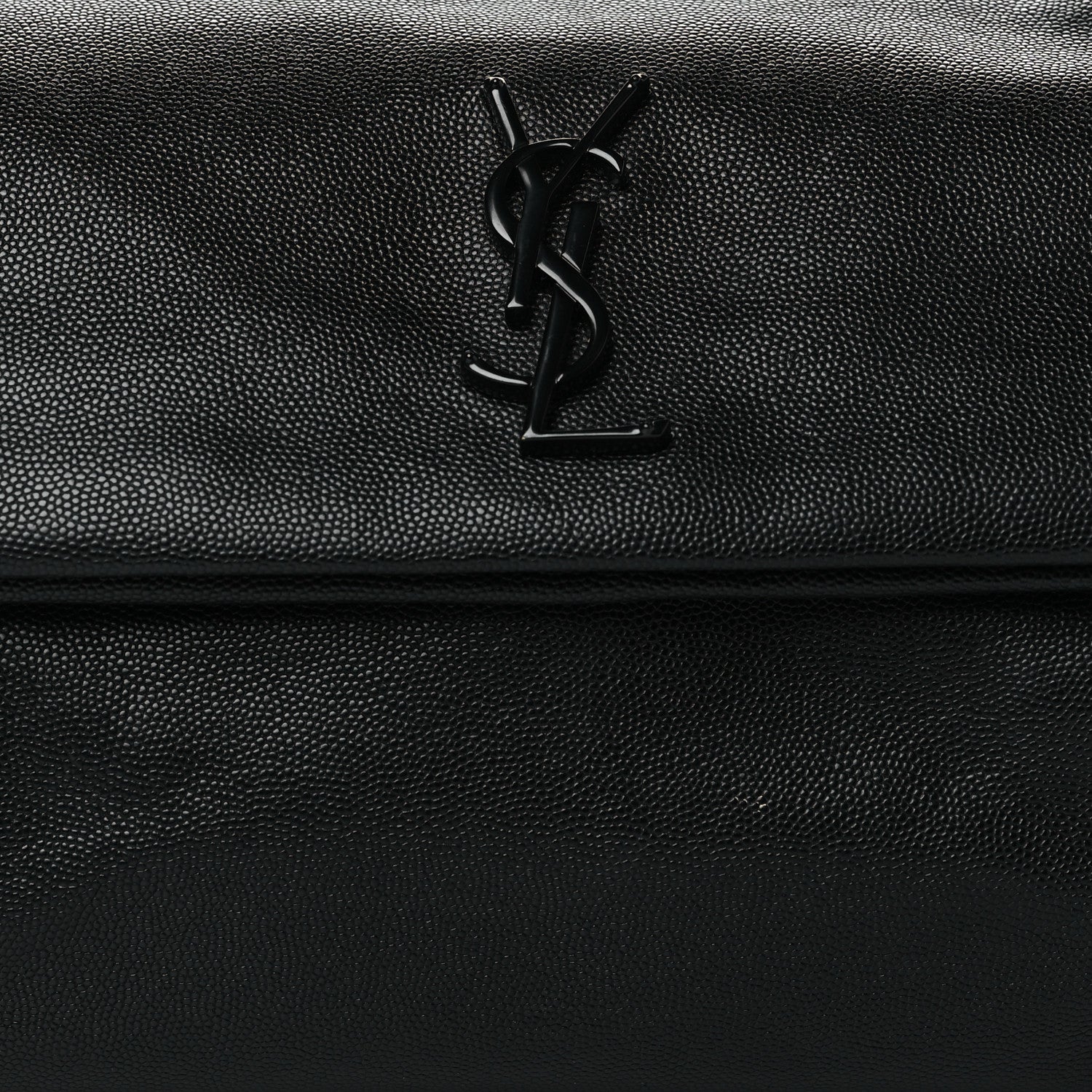 Saint Laurent Grain De Poudre Monogram Monochrome Toy West Hollywood Fold-Over Bag Black 7 of 9