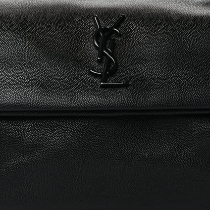 Saint Laurent Grain De Poudre Monogram Monochrome Toy West Hollywood Fold-Over Bag Black 7 of 9