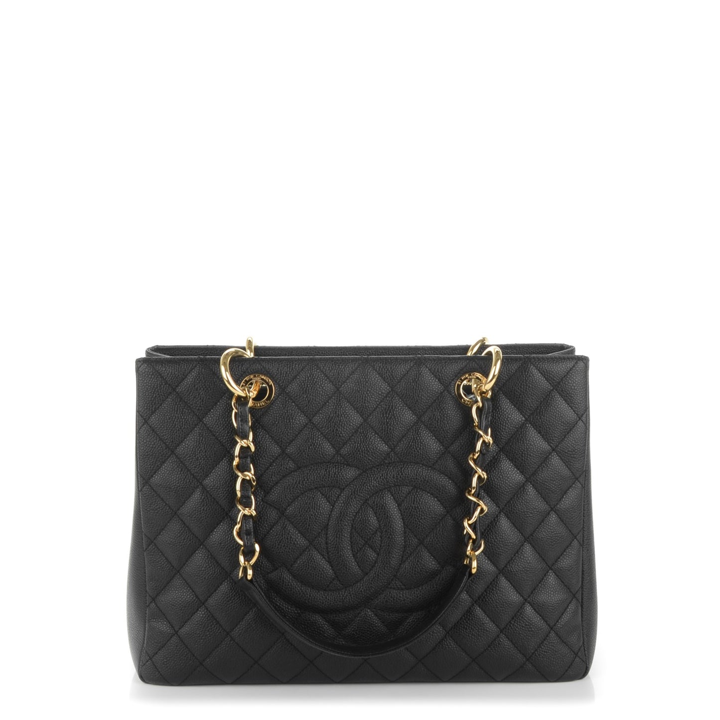 Caviar Quilted Grand Shopping Tote GST Black