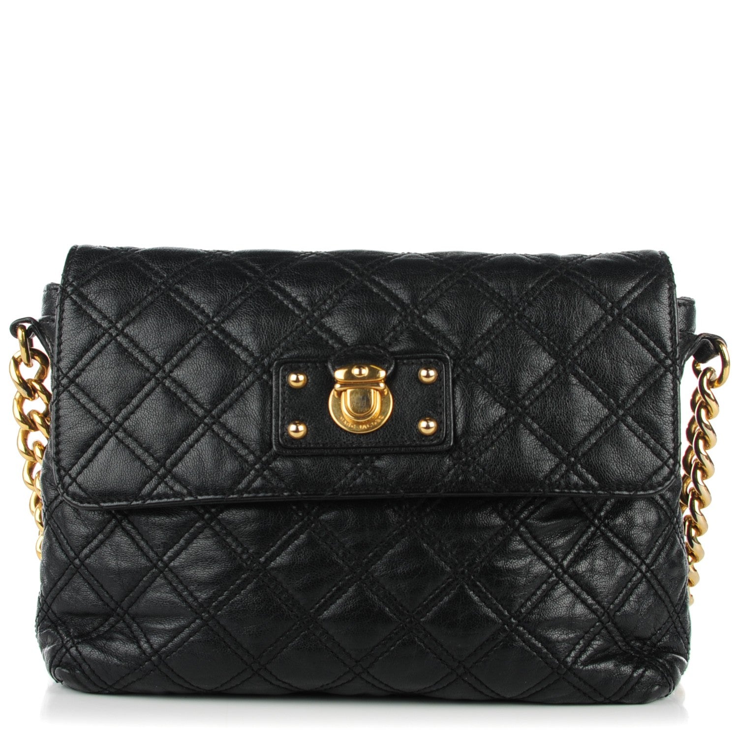 Marc Jacobs Lambskin Quilted The Large Single Flap Black 1 of 7