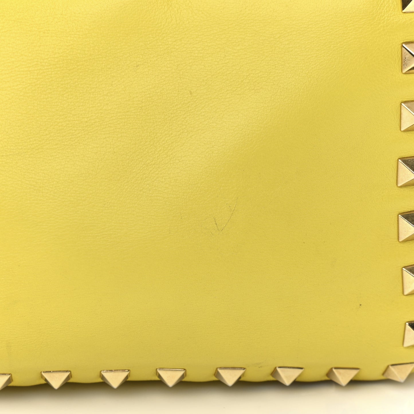 Vitello Mini Rockstud Tote Water Yellow