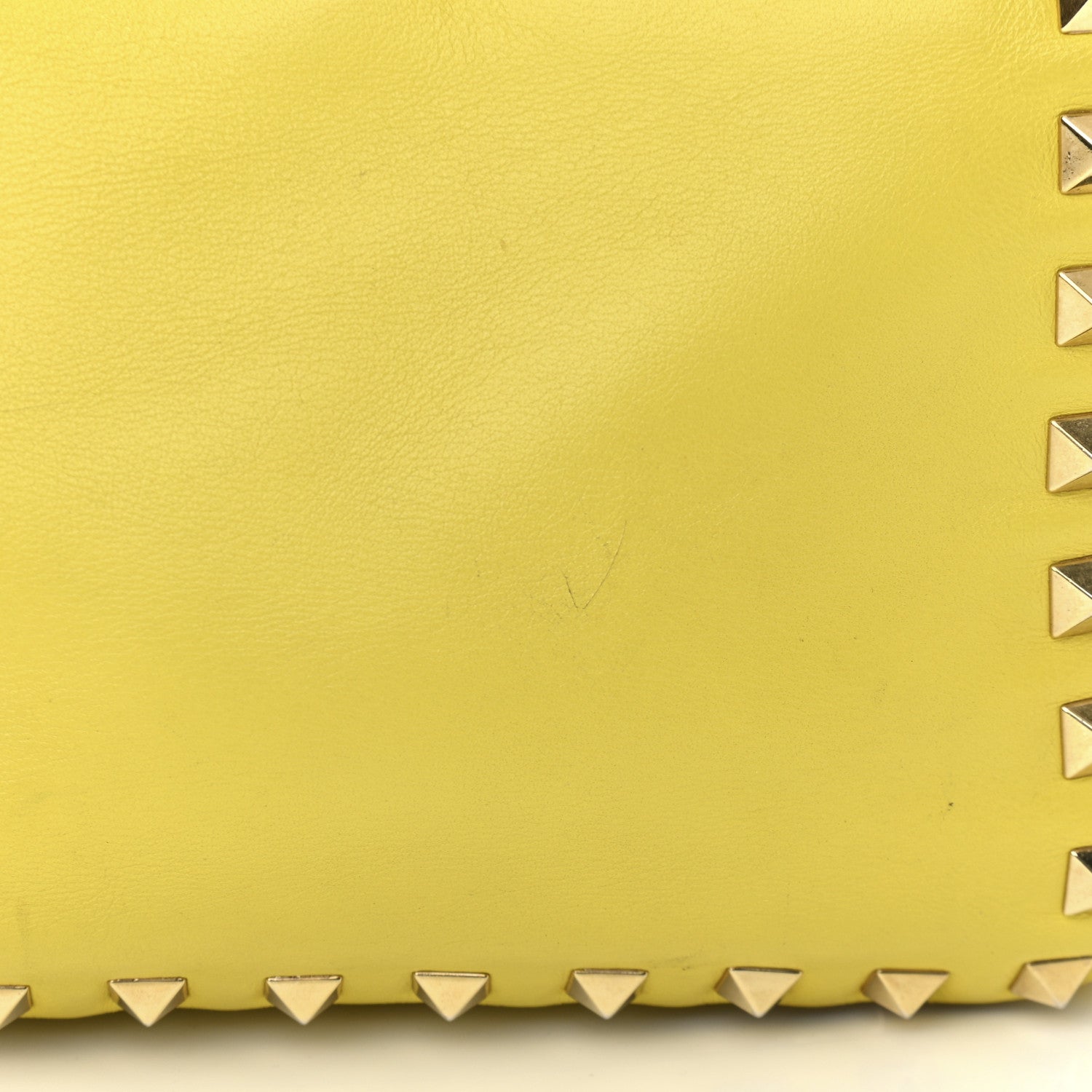 Valentino Garavani Vitello Mini Rockstud Tote Water Yellow 13 of 13