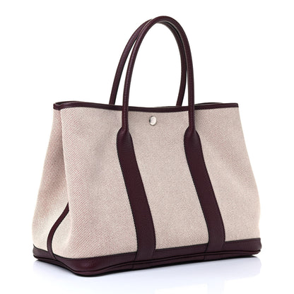 Hermes Twill H Negonda Garden Party Tote 36 Rouge H 2 of 4