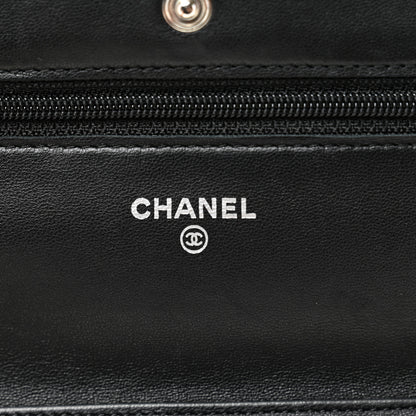 Chanel Lambskin Quilted Wallet On Chain WOC Black 6 of 11