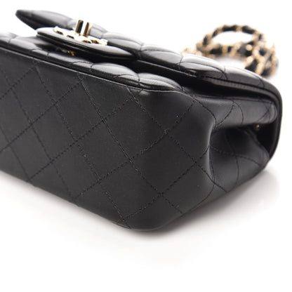 Chanel Lambskin Quilted Mini Square Flap Black 7 of 11