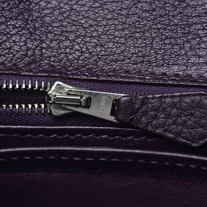 Hermes Taurillon Clemence Birkin 30 Raisin 11 of 39