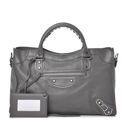 Balenciaga Chevre Silver Metallic Edge Hardware City Gris Acier 1 of 9