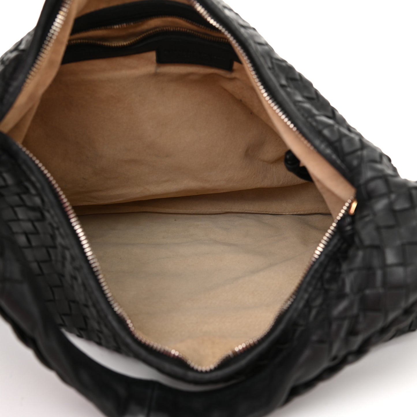 Nappa Intrecciato Large Veneta Hobo Black