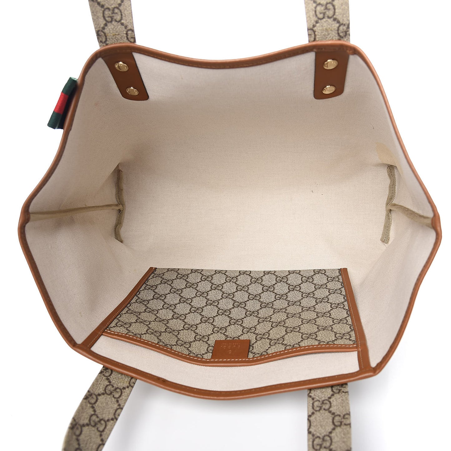 GG Plus Monogram Medium Signature Web Loop Tote Brown