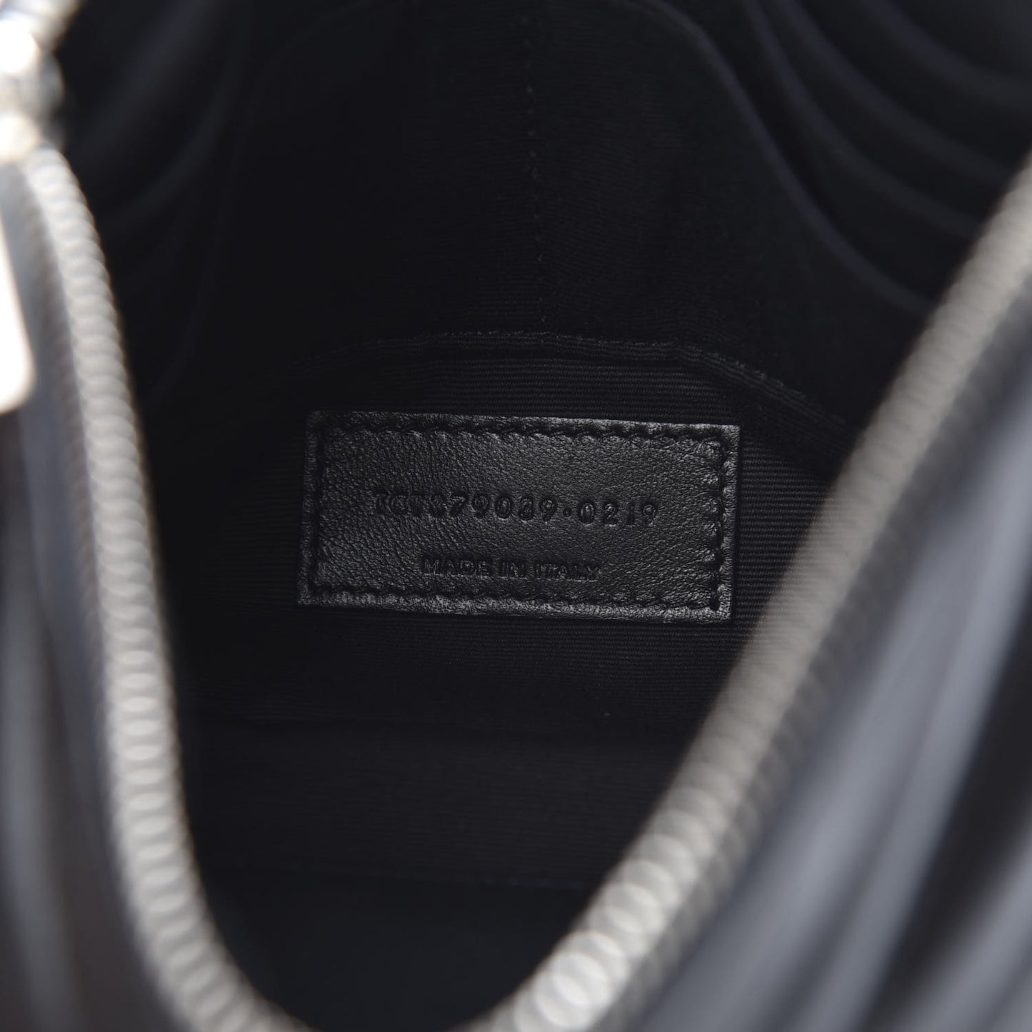 Calfskin Matelasse Chevron Monogram A5 Wristlet Black