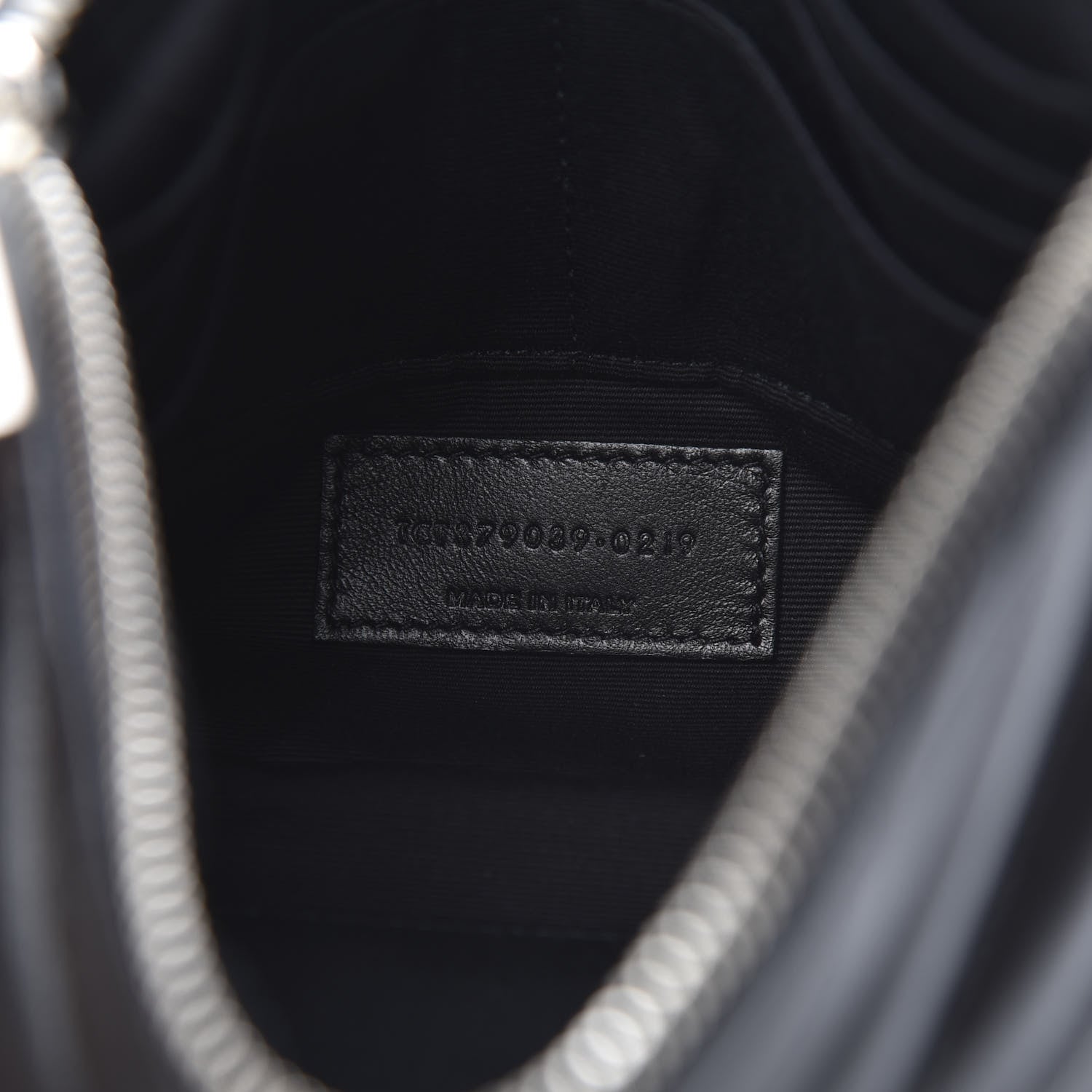 Saint Laurent Calfskin Matelasse Chevron Monogram A5 Wristlet Black 7 of 8