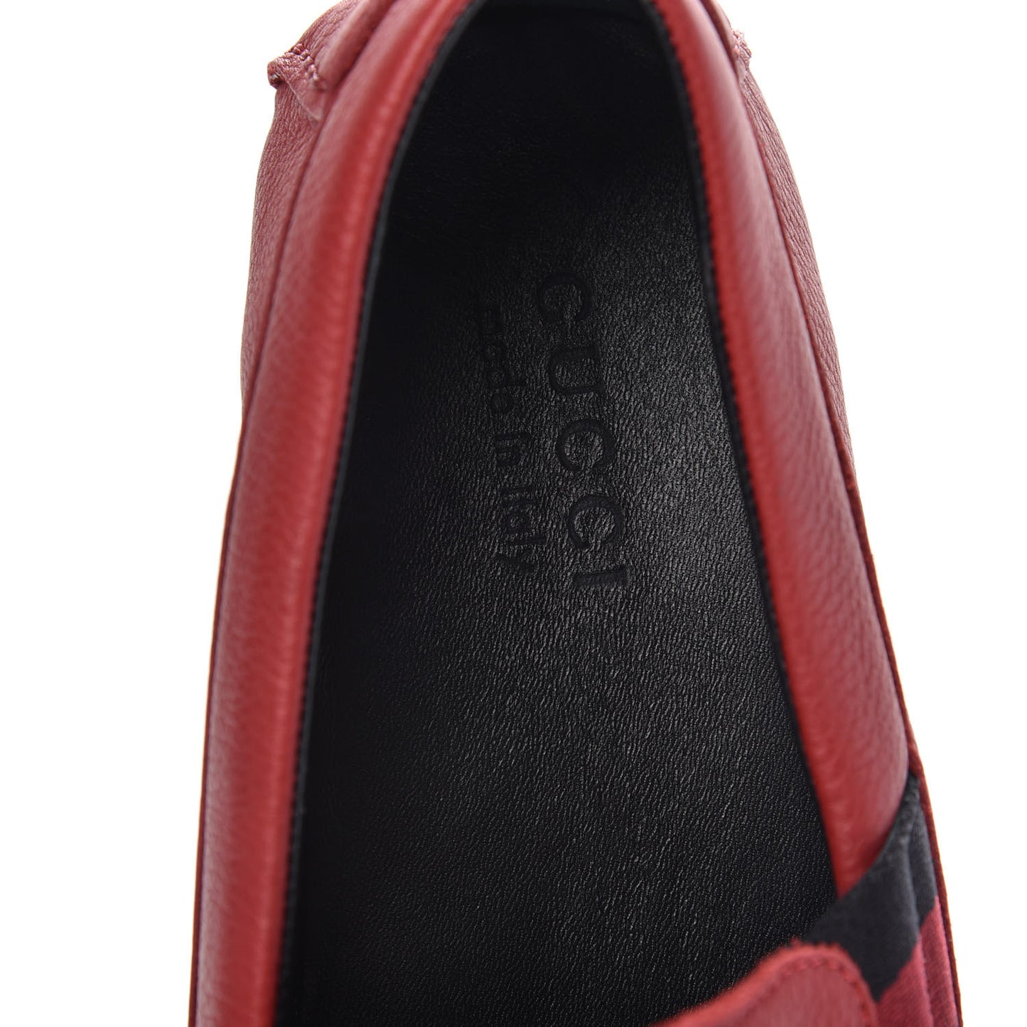 Calfskin Web Mens Driver Loafers 7.5 Red