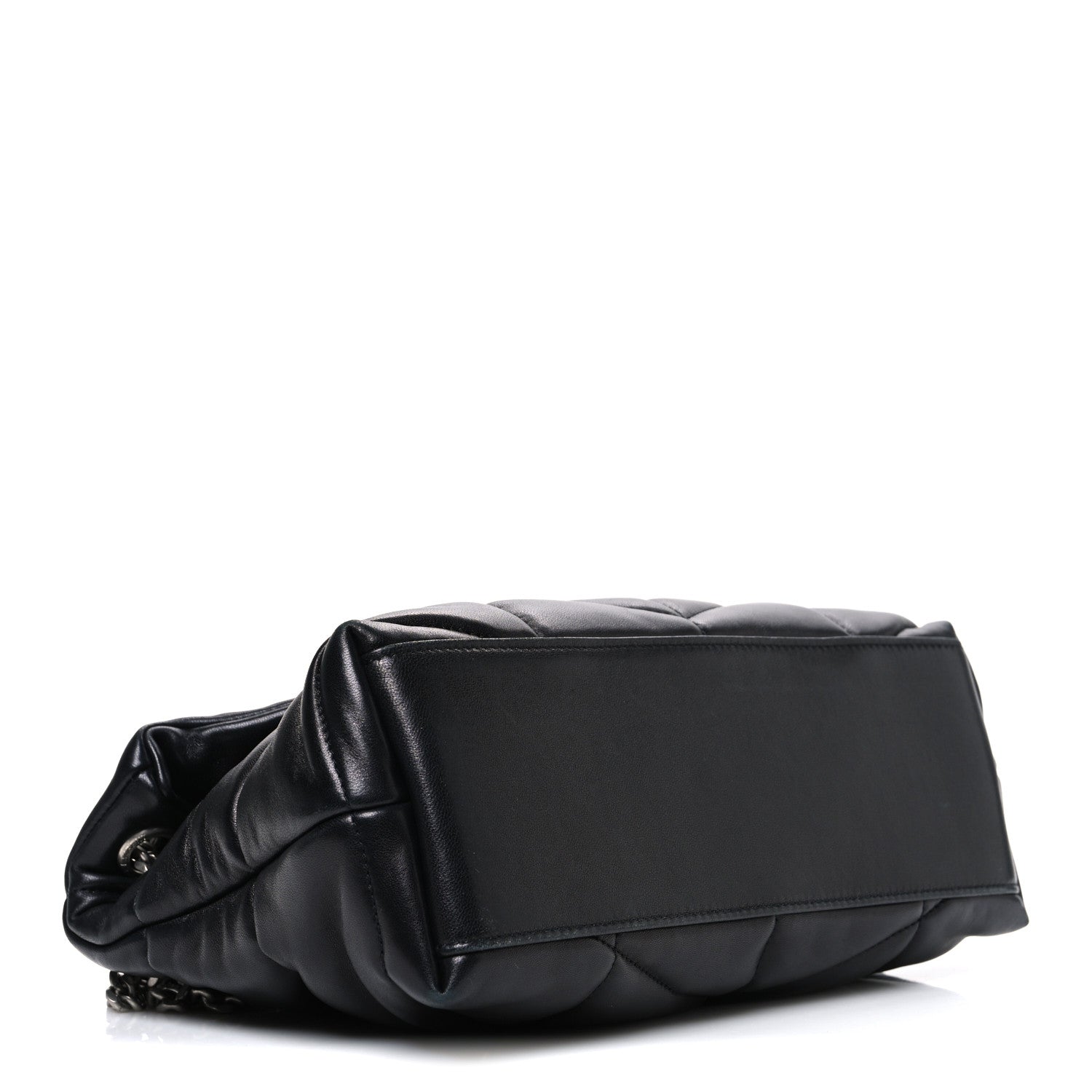 Saint Laurent Lambskin Quilted Small Loulou Puffer Monogram Chain Satchel Black 4 of 10