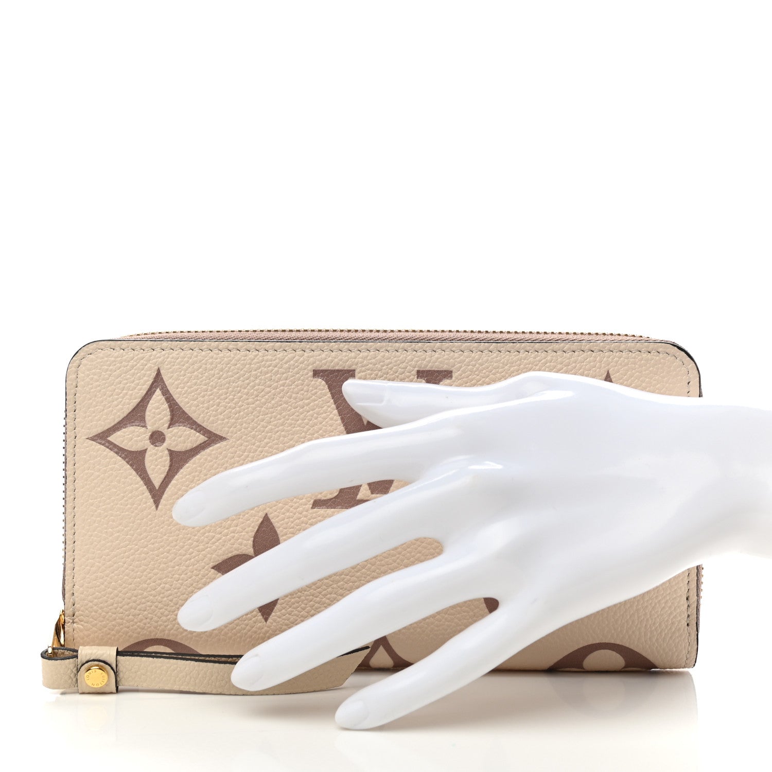 Louis Vuitton Empreinte Monogram Giant Zippy Wallet Creme Bois De Rose 2 of 8