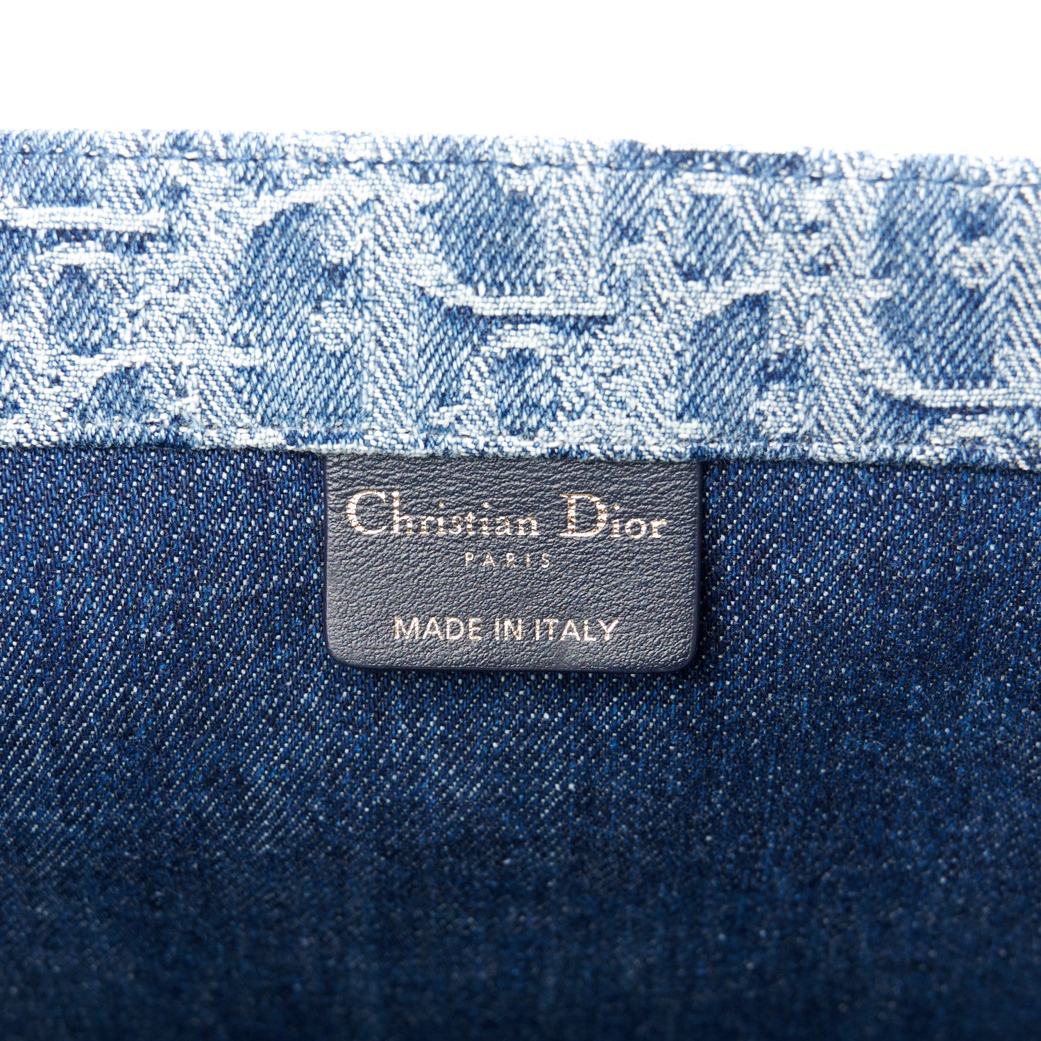 Christian Dior Oblique Denim Medium Book Tote Blue 6 of 10
