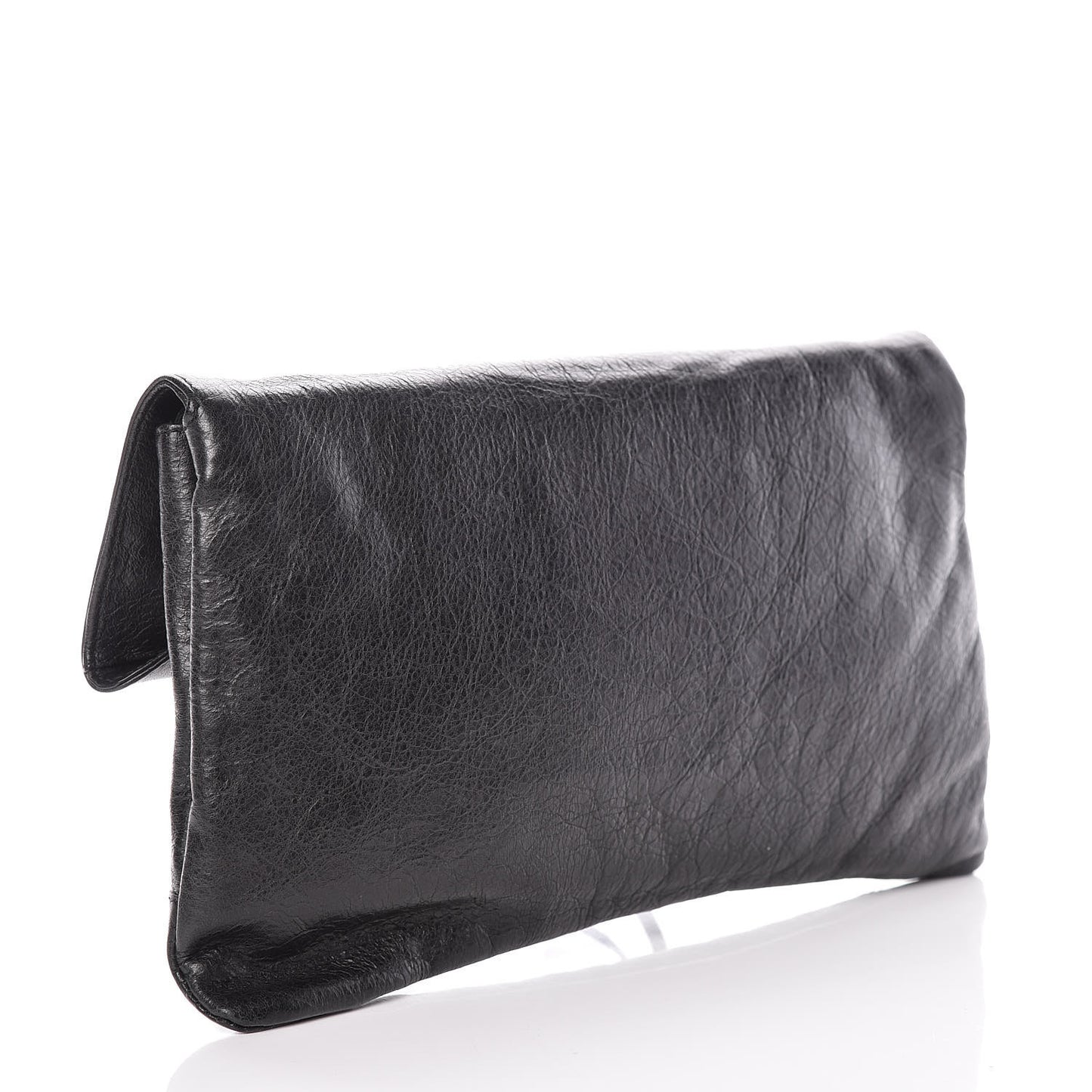 Agneau Classic Hardware Envelope Clutch Black