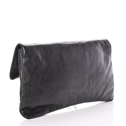 Balenciaga Agneau Classic Hardware Envelope Clutch Black 3 of 10