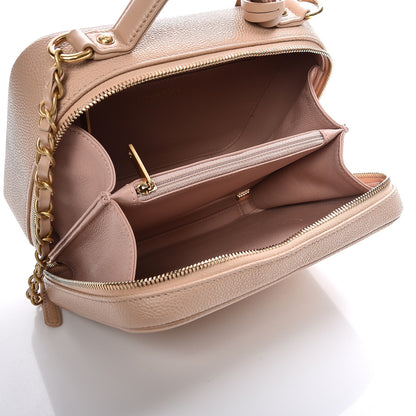 Chanel Caviar Quilted Medium CC Filigree Vanity Case Beige 6 of 9