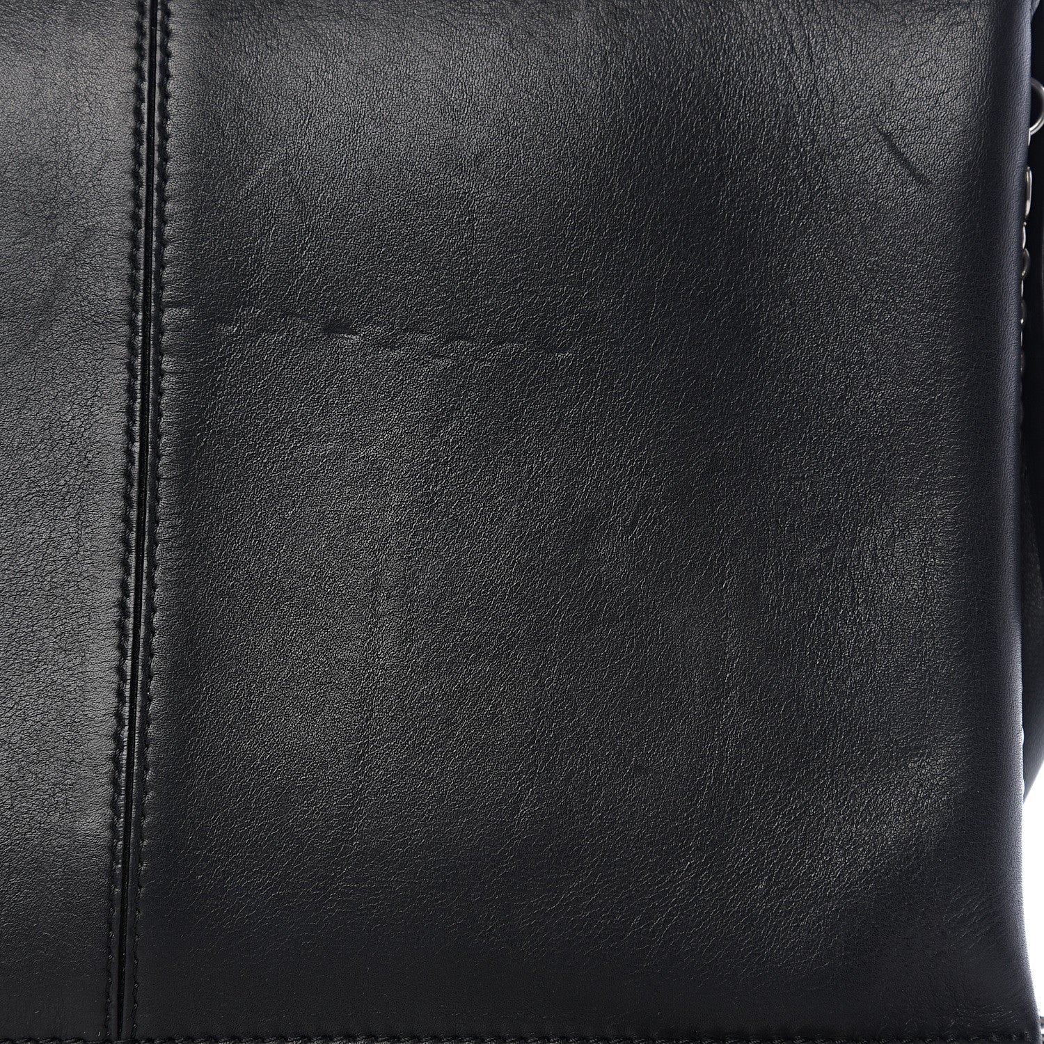 Celine Smooth Calfskin Tri-Fold Clutch on Chain Black 8 of 10