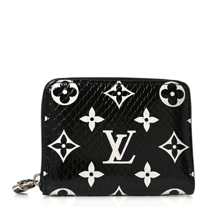 Louis Vuitton Snakeskin Monogram Zippy Padlock Coin Purse Black 1 of 6