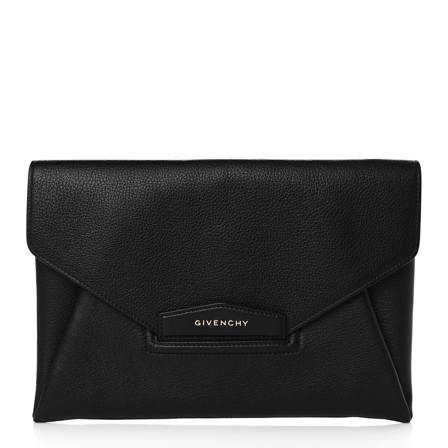 cGIVENCHY Sugar Goatskin Medium Antigona Envelope Clutch Black