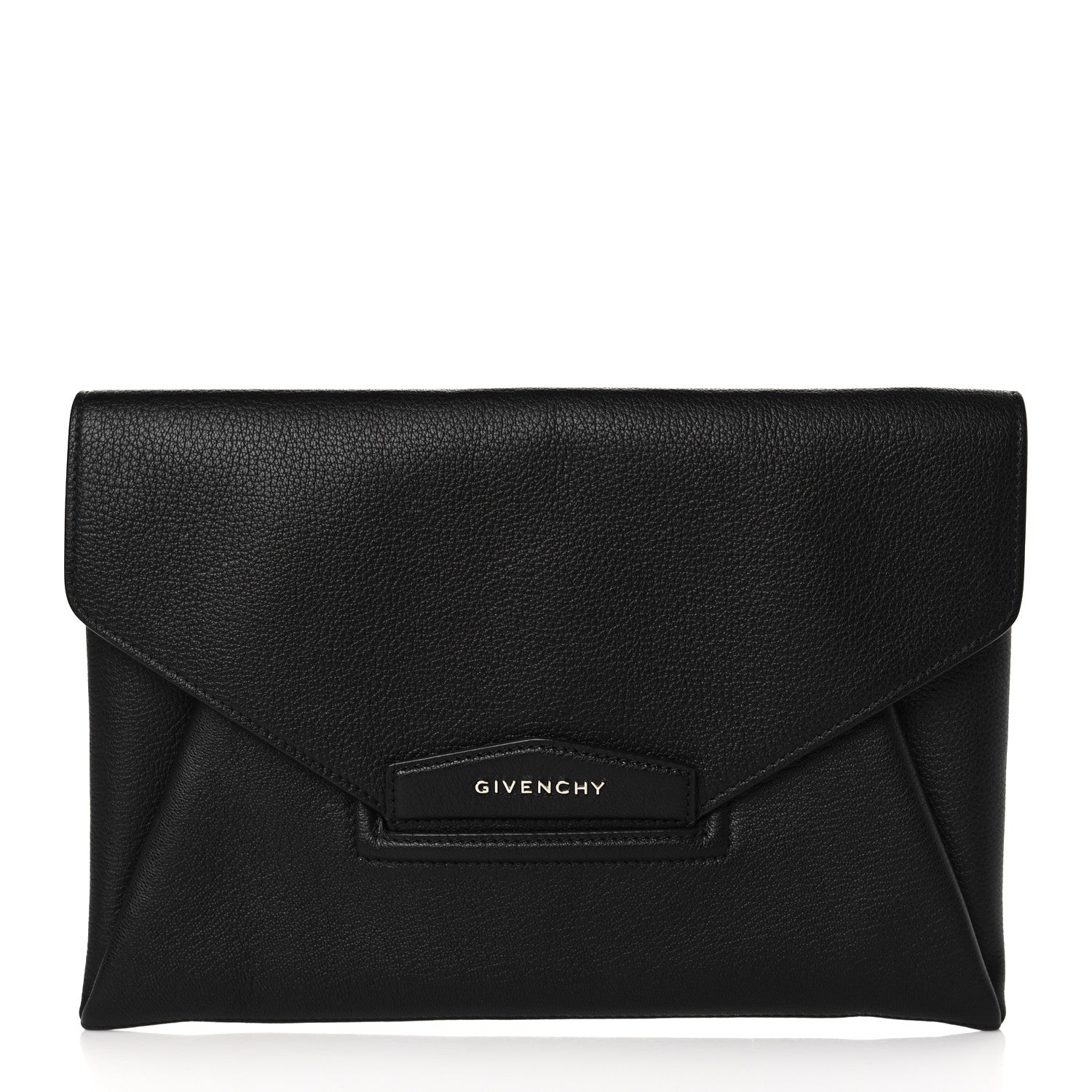 Givenchy cGIVENCHY Sugar Goatskin Medium Antigona Envelope Clutch Black 1 of 7