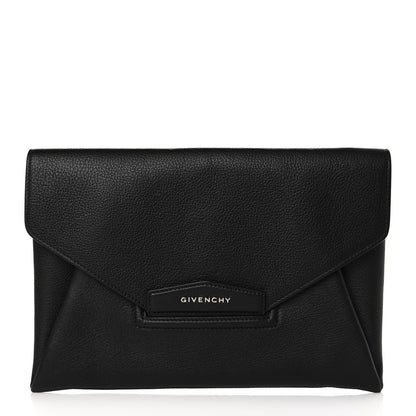 Givenchy cGIVENCHY Sugar Goatskin Medium Antigona Envelope Clutch Black 1 of 7