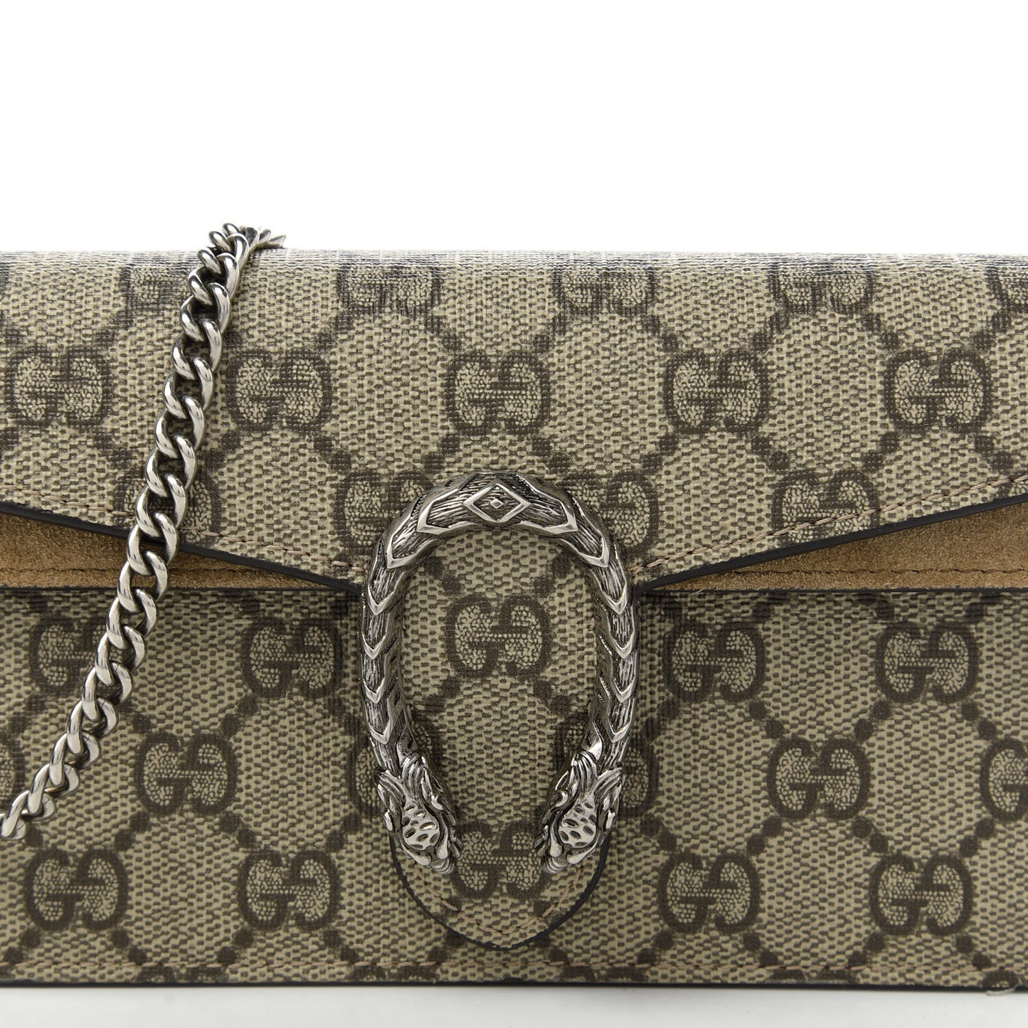 GG Supreme Monogram Super Mini Dionysus Shoulder Bag Taupe