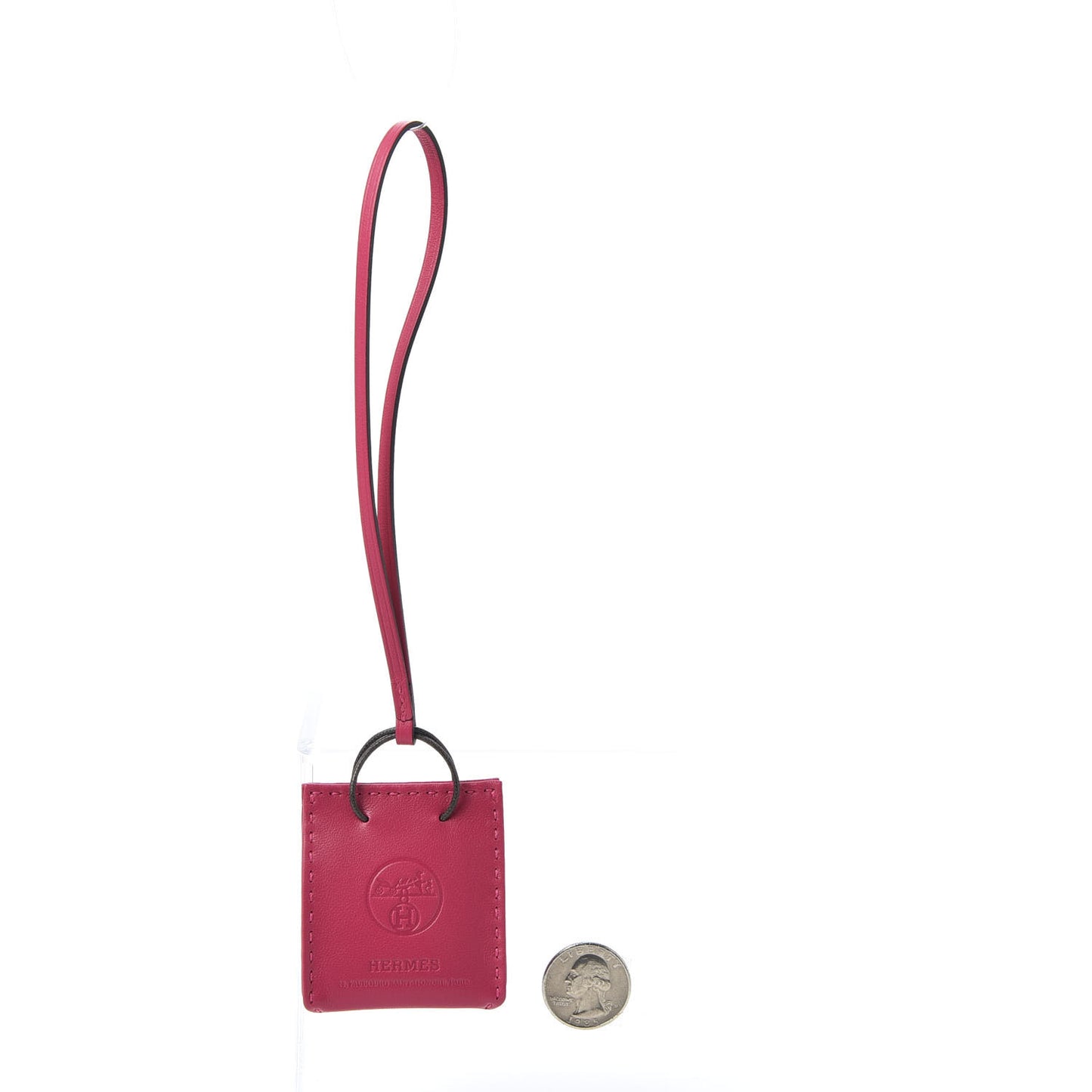 Milo Lambskin Swift Shopping Bag Charm Rose Mexico