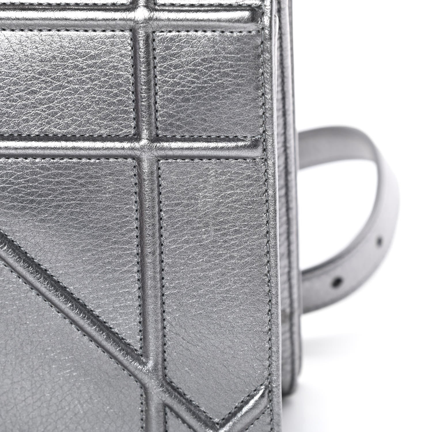 Christian Dior Metallic Grained Calfskin Medium Diorama Flap Bag Silver 14 of 17