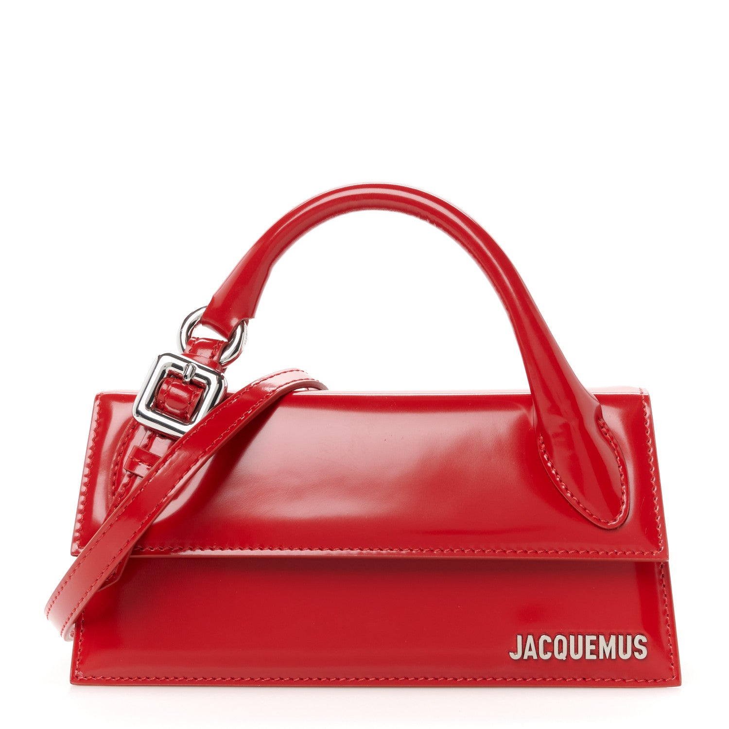 Jacquemus Smooth Calfskin Le Chiquito Boucle Long Red 1 of 9