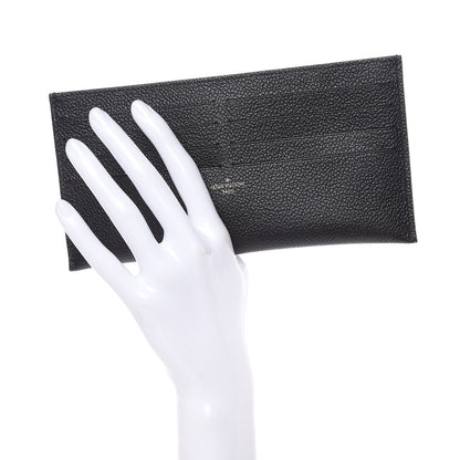 Louis Vuitton Calfskin Felicie Chain Wallet Card Holder Insert Black 2 of 6