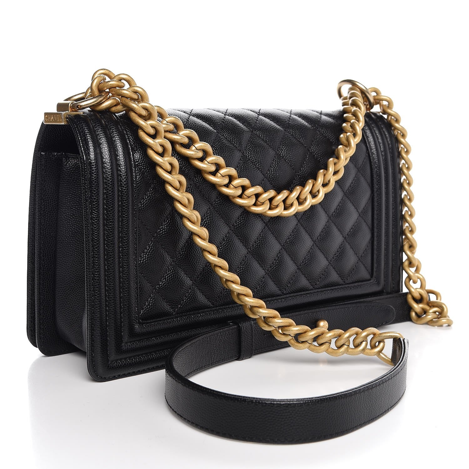 Chanel Caviar Quilted Medium Boy Flap Black 3 of 10