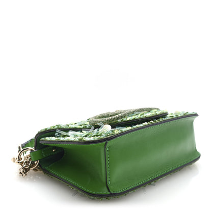 Valentino Garavani Sequin Crystal Vlogo Embroidered Small Loco Shoulder Bag Multicolor 4 of 9