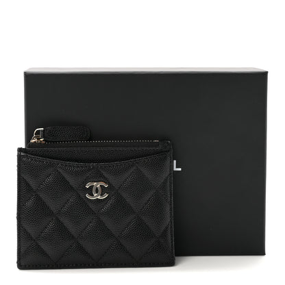 Chanel Caviar Quilted CC Zip Card Holder Black 8 of 8