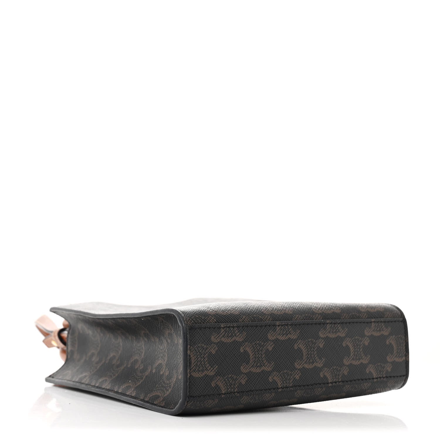 Celine Triomphe Canvas Calfskin Mini Vertical Cabas Tan 4 of 10