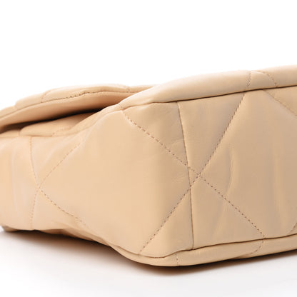 Chanel Lambskin Quilted Large 19 Flap Beige 6 of 11