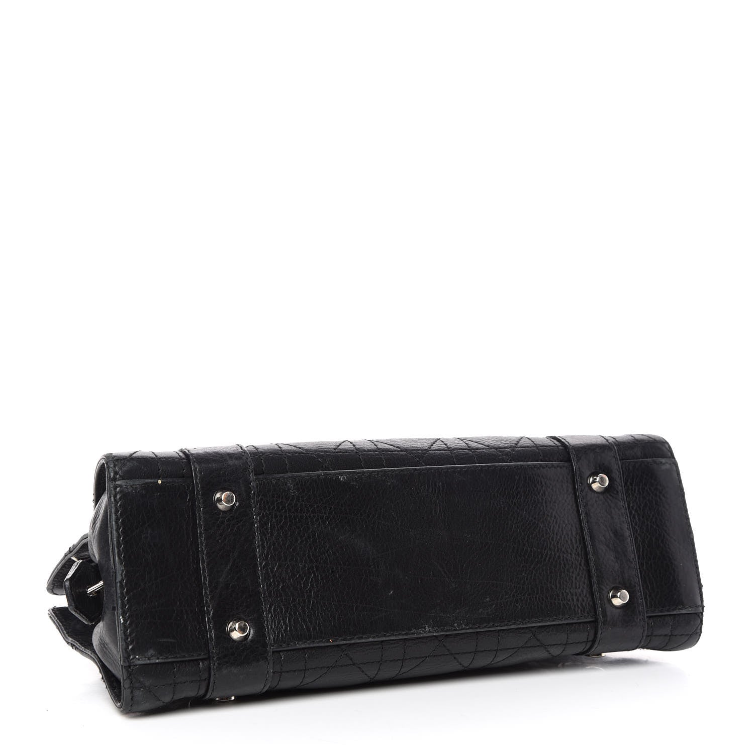 Christian Dior Calfskin Cannage Stitched Small Lady East West Lady Dior Black 4 of 10