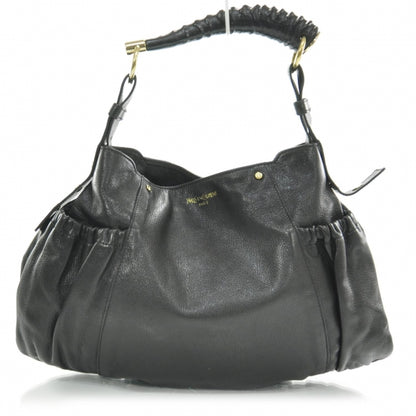 Saint Laurent Chevre Mala Mala Horn Bag Black 4 of 8