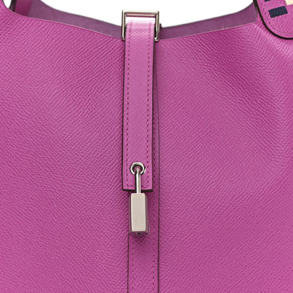 Hermes Epsom Tressage De Cuir Picotin Lock 22 MM Magnolia Bleu Saphir Craie 8 of 11