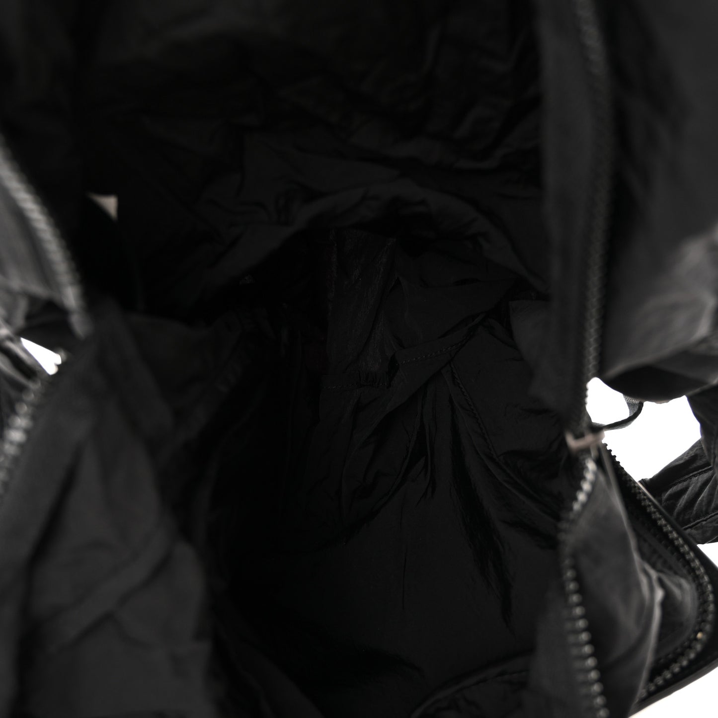 Nappa Nylon Intreccio Packable Backpack Black