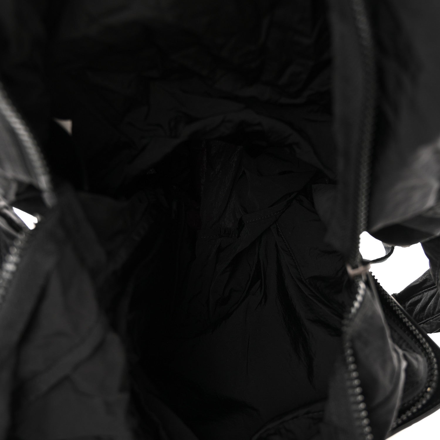 Bottega Veneta Nappa Nylon Intreccio Packable Backpack Black 5 of 11