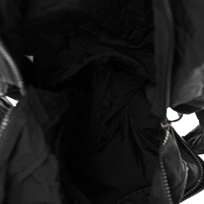Bottega Veneta Nappa Nylon Intreccio Packable Backpack Black 5 of 11