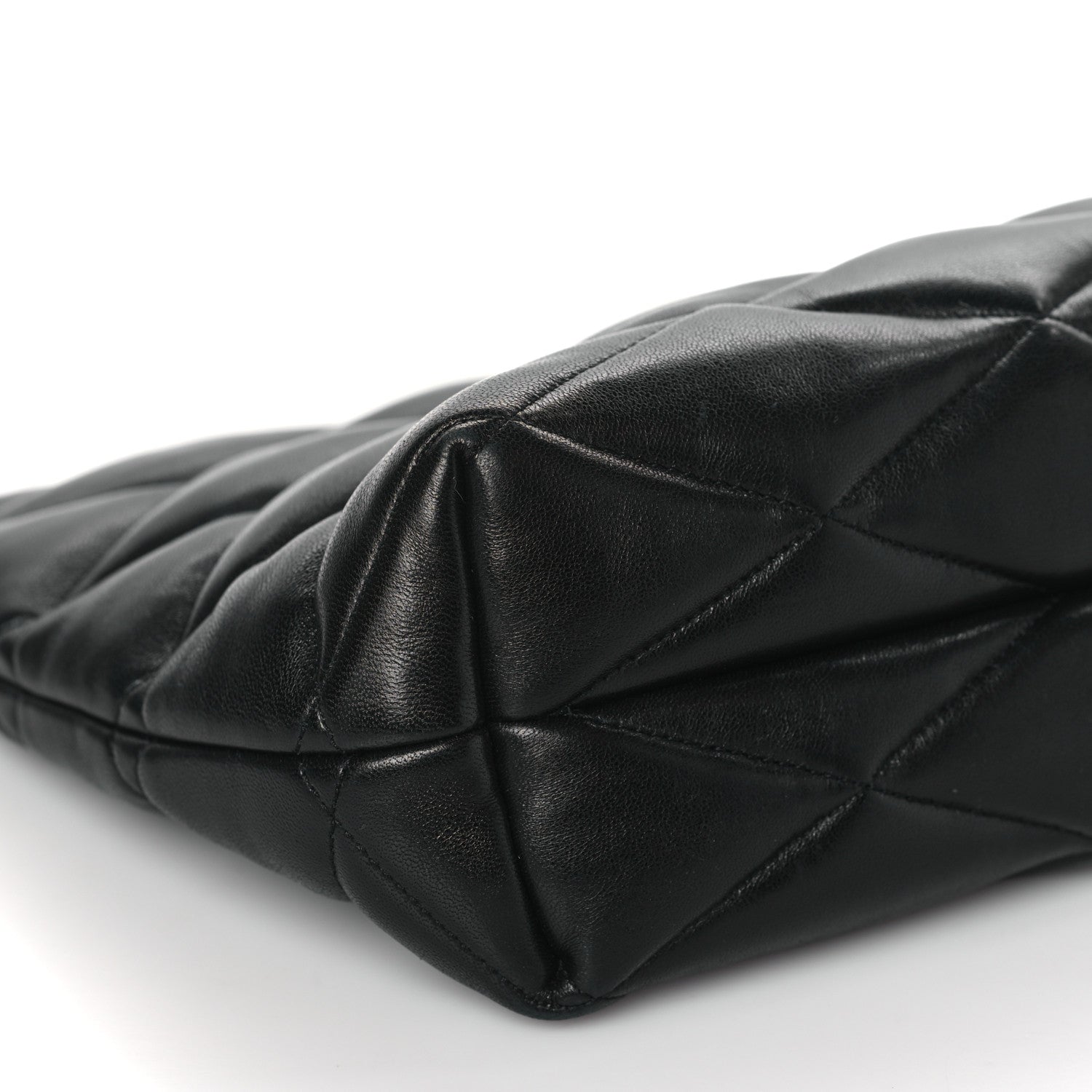 Saint Laurent Lambskin Monogram Medium Sade Puffer Pouch Black 9 of 10