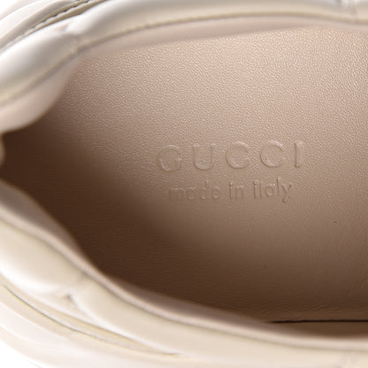 Gucci Calfskin Logo Womens Rhyton Sneakers 37.5 Ivory 6 of 9