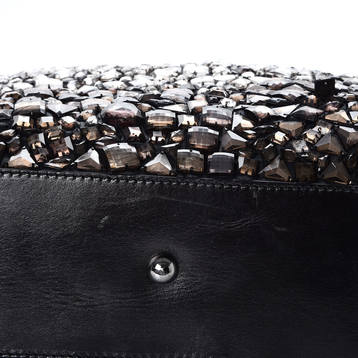 Vitello Crystal Ombre Tote Black