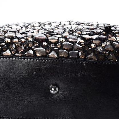Valentino Garavani Vitello Crystal Ombre Tote Black 9 of 11