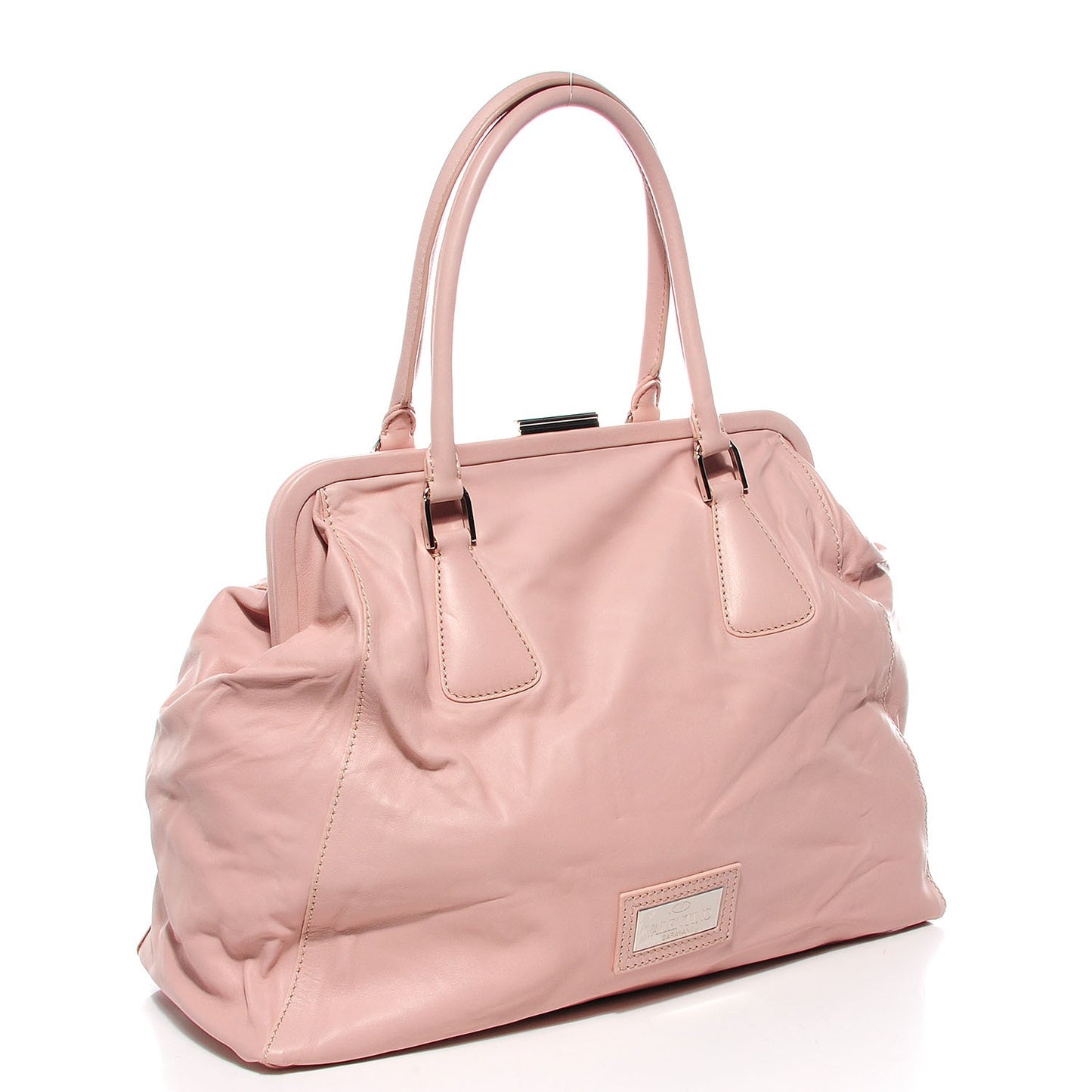 Lambskin Lace Girello Satchel Blush