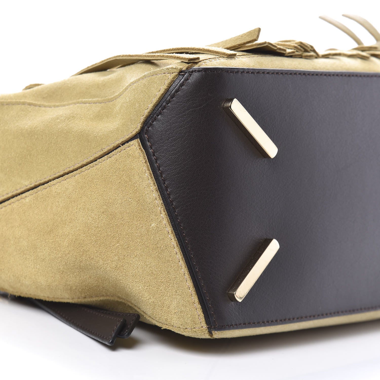 Loewe Suede Fringe Puzzle Bag Gold 9 of 12