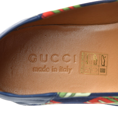 Gucci Satin Lambskin Mini GG Wallpaper Mens Brixton Horsebit Loafers 7.5 Royal Blue Blue Agata 7 of 9